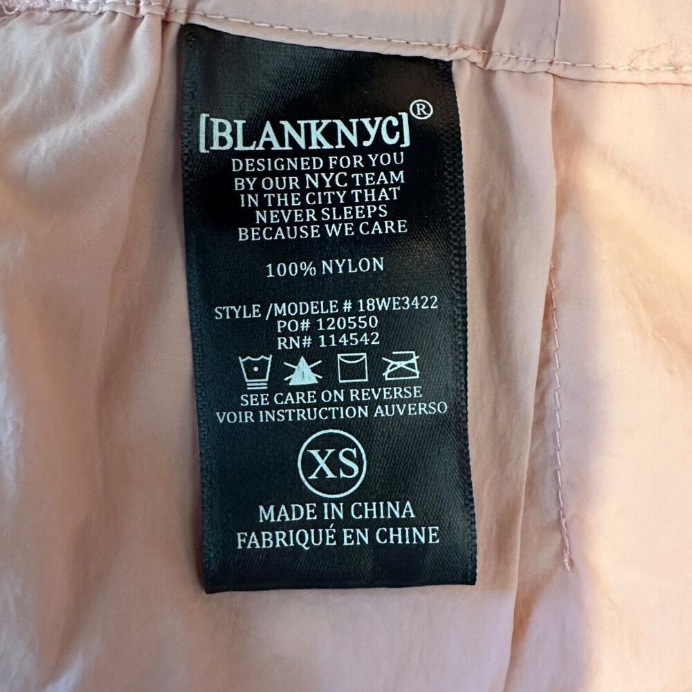 Blank NYC‎ Womens Size XS Primrose Pink Nylon High Rise Pull On Cargo Pant - Picture 8 of 8